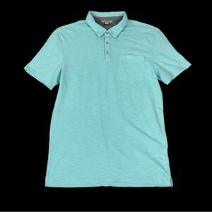 Calvin Klein jeans S Men's Aqua Polo Shirt short sleeve golf green Seafoam blue